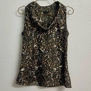 Banana Republic Black and Gold Sleeveless Tank Top
